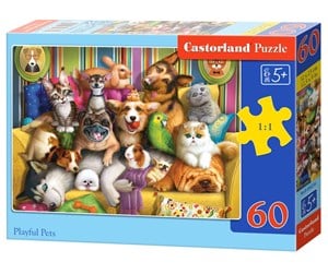 Puslespill - Castorland A happy animal family - B-066254