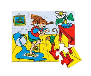 Puslespill - Pippi wooden puzzle - 18095