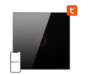 Smarthus - Avatto Smart Light Switch ZigBee ZTS02-EU-B1 1 Way TUYA (black) - ZTS02-EU-B1