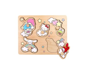 Puslespill - Hello Kitty wooden puzzle with knob - 18162