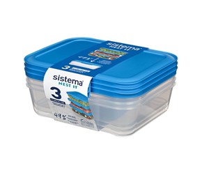 Andre kjøkkenapparater - Sistema - Meal Prep 3Pack 1.5l - 59133