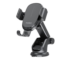 Mobil - Andre tilbehør - Choetech T203-F gravity car mount with 15W charger (black) - T203-F