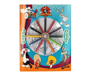 Kreative leker - Boek Specials Nederland BV Super Color Coloring Book Looney Tunes with Pencils - 8716745023656