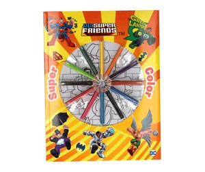 Kreative leker - Boek Specials Nederland BV Super Color Coloring Book DC Super Friends with Pencils - 8716745023670