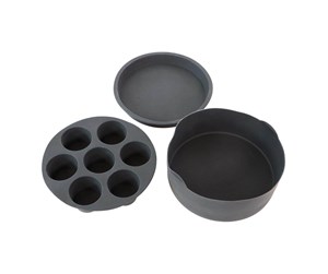 Airfryer - Scandinavian Collection - Airfryer silicone accessory set with 3 parts - Ø21cm - 5740007810473