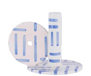 Dekorasjon - QUE RICO - Candle holder - Jaime - Stripe Safari (148-00997) - 148-00997