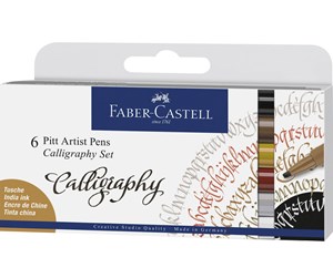 Skrive- & Tegneverktøy - Faber Castell Pitt Artist Pen Calligraphy Set (6 pcs) - 167506