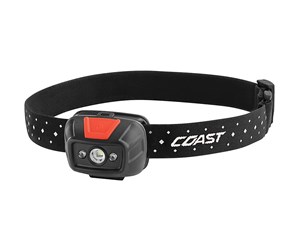 Lommelykter  - Coast Headlamp FL19 415 lumen red & white light Wide Beam IP54 incl. 3 x AAA batteries - 100025811