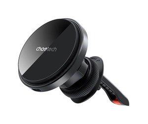 Mobil - Andre tilbehør - Choetech Magnetic car holder witch charger T204-F 15W (black) - T204-F