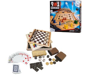 Brettspill & Puslespill - Clown Games 9-In-1 Game Box Wood - 2008103