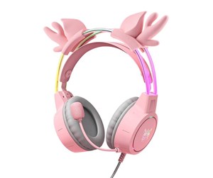 Hodetelefoner - ONIKUMA X15Pro Gaming Headphones Pink/Deer Horns - X15 Pro Pink