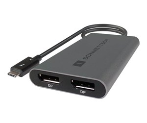 USB-hub - Sonnettech Thunderbolt Docks Hubs And Adapters USB-hub - 2 porter - Grå - TB3-DDP4KG