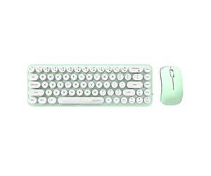 Tastatur - Mofii Wireless keyboard + mouse set Bean 2.4G (White-Green) - Tastatur & Mussett - Grønn - SMK-676367A WG