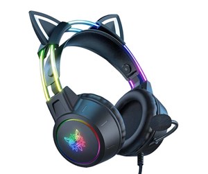 Hodetelefoner - ONIKUMA X15 PRO Gaming headset Cat (Black) - X15 PRO Cat Black