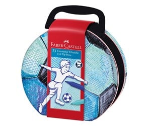 Skrive- & Tegneverktøy - Faber Castell Felt tip pen Connector Suitcase Soccer (33 pcs) - 155538