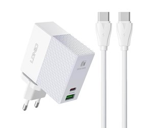 Mobil - Adaptere og ladere - LDNIO A2620C USB USB-C 65W mains charger + USB-C - USB-C cable - A2620C type C to typ