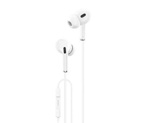 Hodetelefoner - Foneng In-ear headphones wired T33 mini jack 3.5mm microphone (white) - T33 White