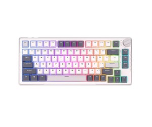 Tastatur - Royal Kludge RKH81 RGB mechanical keyboard Sky cyan switch (white) - Gamingtastatur - Hvit - RKH81 skycyan switch