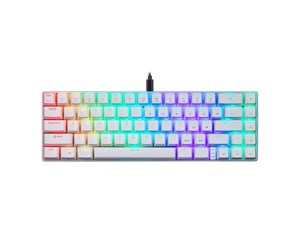 Tastatur - Motospeed Mechanical gaming keyboard CK67 RGB (white) - Gamingtastatur - Hvit - CK67-WhiteRed