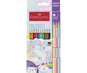 Skrive- & Tegneverktøy - Faber Castell Colour Grip Colour Pencil Unicorn (13 pcs) - 201542