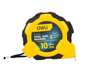 Måleutstyr - Deli Tools Steel Measuring Tape 10m/25mm EDL3799Y (yellow) - EDL3799Y