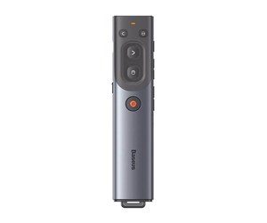 Fjernkontroll - Baseus Orange Dot Multifunctional remote control for presentation with a red laser pointer - gray - WKCD020013