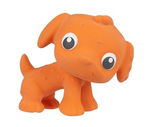 Babyleker - Playgro Eco Play Natural Rubber Pooky Puppy - Orange - 10188822