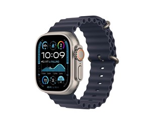 Smartklokke, Smartwatch & Sportsklokke - Apple Watch Ultra 2 GPS + Cellular 49mm - Natural Titanium Case with Navy Ocean Band - MX4D3DH/A