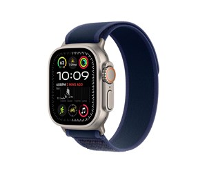 Smartklokke, Smartwatch & Sportsklokke - Apple Watch Ultra 2 GPS + Cellular 49mm - Titanium Case with Blue Trail Loop - S/M - MX4J3DH/A