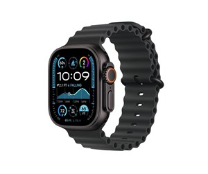 Smartklokke, Smartwatch & Sportsklokke - Apple Watch Ultra 2 GPS + Cellular 49mm - Black Titanium Case with Black Ocean Band - MX4P3DH/A