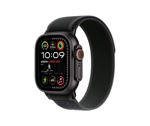 Smartklokke, Smartwatch & Sportsklokke - Apple Watch Ultra 2 GPS + Cellular 49mm - Black Titanium Case with Black Trail Loop - S/M - MX4U3DH/A