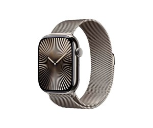 Smartklokke, Smartwatch & Sportsklokke - Apple Watch Series 10 GPS + Cellular 46mm - Titanium Case with Milanese Loop - S/M - MC7Q4QN/A