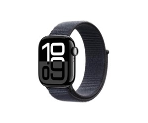 Smartklokke, Smartwatch & Sportsklokke - Apple Watch Series 10 GPS 42mm - Jet Black Aluminium Case with Ink Sport Loop - MWWG3QN/A