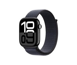 Smartklokke, Smartwatch & Sportsklokke - Apple Watch Series 10 GPS 46mm - Jet Black Aluminium Case with Ink Sport Loop - MWWR3QN/A