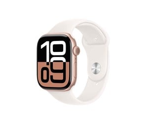 Smartklokke, Smartwatch & Sportsklokke - Apple Watch Series 10 GPS 46mm - Rose Gold Aluminium Case with Light Blush Sport Band - S/M - MWWT3QN/A