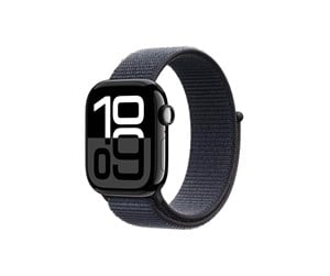 Smartklokke, Smartwatch & Sportsklokke - Apple Watch Series 10 GPS + Cellular 42mm - Jet Black Aluminium Case with Ink Sport Loop - MWX83QN/A