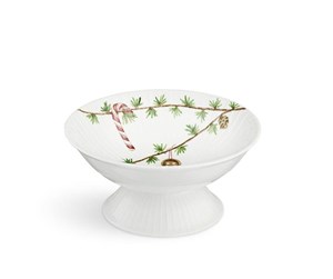 Servering & Servise - Rosendahl Design Group Kähler - Hammershøi Christmas Bowl on stand Ø16 cm - White w. deco - 693131