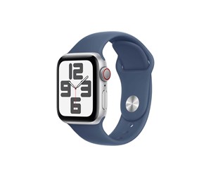 Smartklokke, Smartwatch & Sportsklokke - Apple Watch SE GPS 40mm - Silver Aluminium Case with Denim Sport Band - S/M - MXEC3QN/A