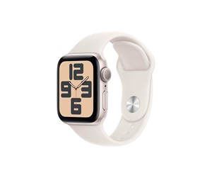 Smartklokke, Smartwatch & Sportsklokke - Apple Watch SE GPS 40mm - Starlight Aluminium Case with Starlight Sport Band - M/L - MXEG3QN/A