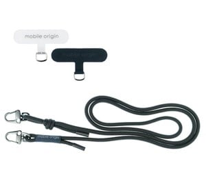 Mobil - Andre tilbehør - Mobile Origin Lanyard rope 6 mm Black 82 - 163cm - LYR-UNI-BLK