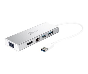 Dokkingstasjon - j5create JUD380 - docking station - USB - VGA HDMI - 1GbE - JUD380