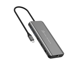 Dokkingstasjon - j5create USB-C Dual 4K HDMI 10Gbps Mini Dock (With Ethernet) - JCD398-N