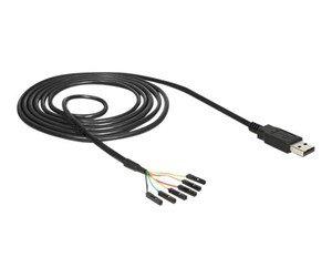 Nettverksadapter - DeLOCK Converter USB 2.0 > Serial-TTL 6 pin pin header connector individually 1.8 m (3.3 V) - 83787