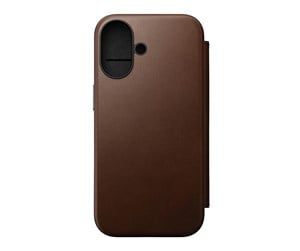 Mobil - Deksel og etui - Nomad Modern Leather Folio - Brown - iPhone 16 - NM01683285