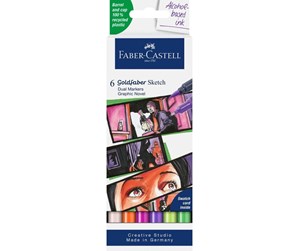 Skrive- & Tegneverktøy - Faber Castell Goldfaber Sketch Marker - Graphic Novel (6 pcs) - 164810