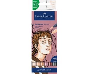 Skrive- & Tegneverktøy - Faber Castell Goldfaber Sketch Marker - Portrait (6 pcs) - 164812