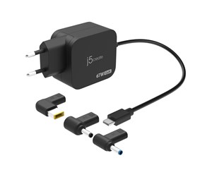 Mobil - Adaptere og ladere - j5create 67W GaN PD USB-C Charger (with 6 DC Connector) - JUP1565DCE-EN