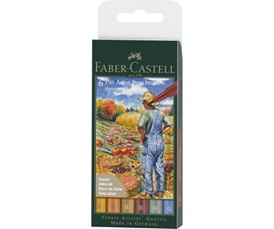 Skrive- & Tegneverktøy - Faber Castell Pitt Artist Pen Brush - Harvest (6 pcs) - 167179