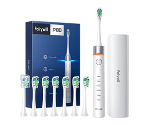 Elektrisk tannbørste - Fairywill Elektrisk tannbørste FW-P80 sonic toothbrush with tip set and - FW-P80 White + 8 hea