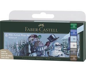 Skrive- & Tegneverktøy - Faber Castell Pitt Artist Pen Brush - Winterlude (6 pcs) - 167176